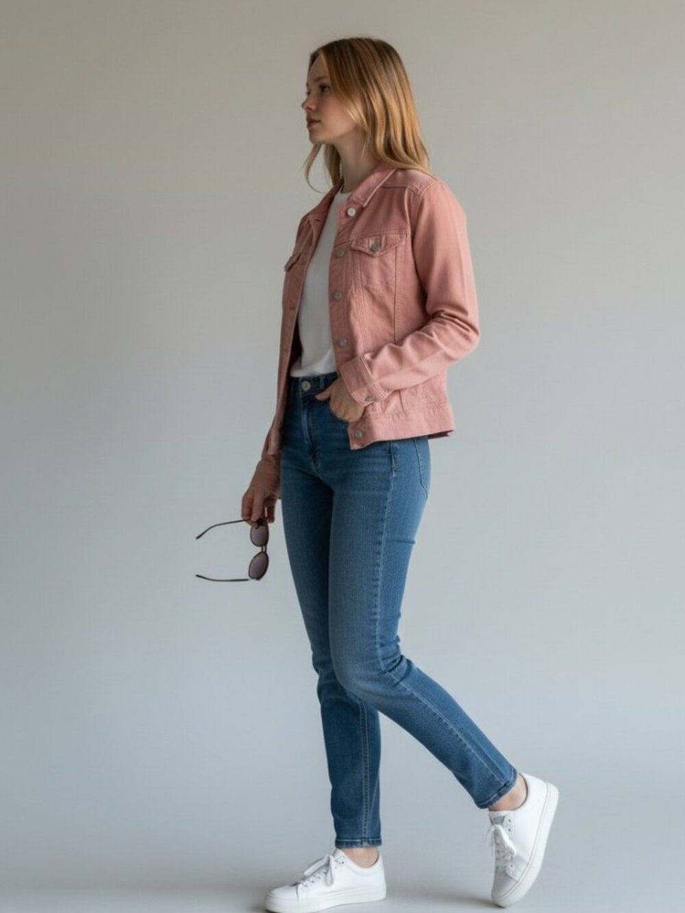 💗 Market & Spruce Pink Denim Jacket | Size 1X | Stretch | Chic Layer 💗 - Picture 2 of 11